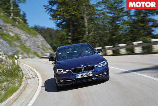 BMW 340i front driving