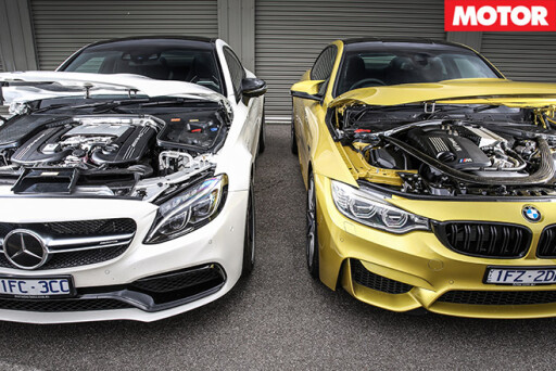 Mercedes -AMG-C63-S-Coupe -vs -BMW-M4-Competition -engine