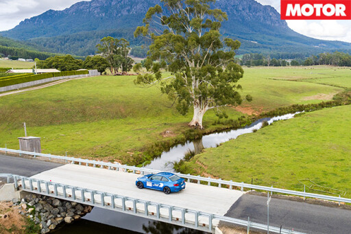 BMW M2 driving through tasmania