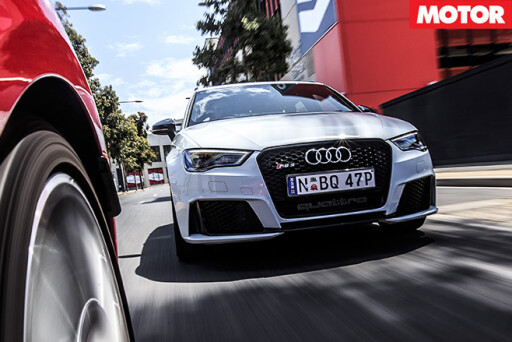 Audi rs3 driving front