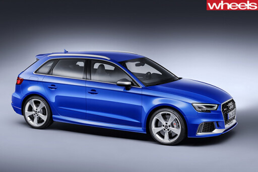 Audi -RS3-driving -front
