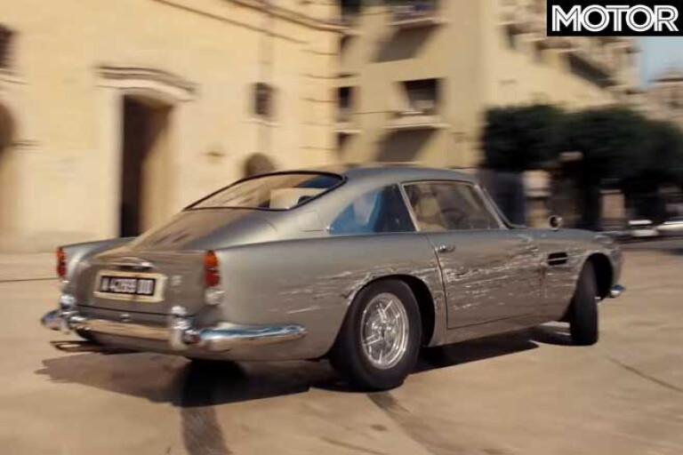 M 3 Powered Aston Martin DB 5 No Time To Die Stunt Car Rear Jpg