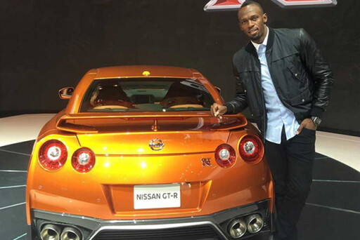 Usain Bolt with 2017 Nissan GT-R