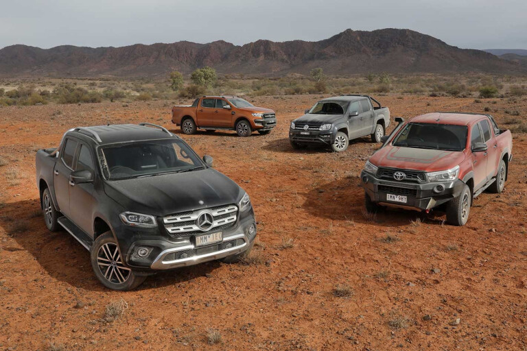 2018 Ford Ranger vs Mercedes X-Class vs Toyota Hilux vs VW Amarok outback comparison review