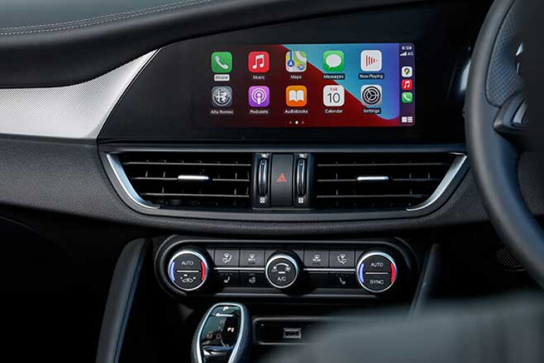 Apple CarPlay is controlled by the 8.8-inch touchscreen.