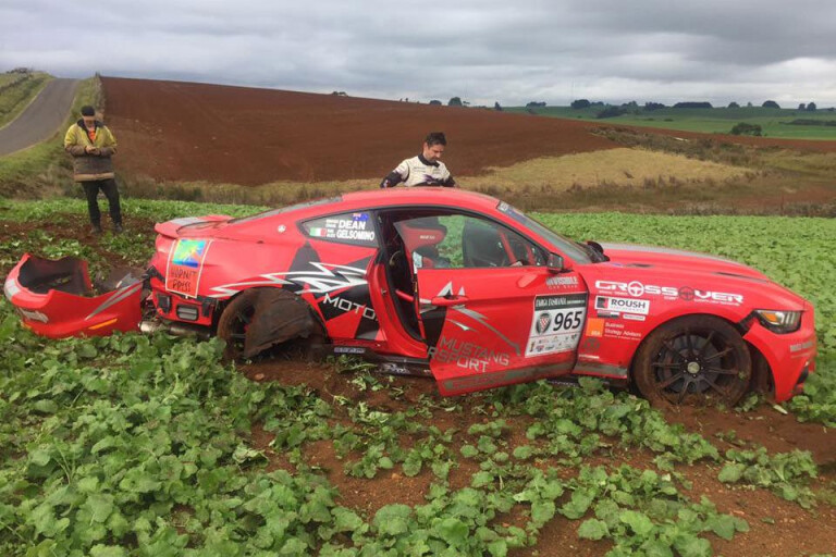 Shelby Mustang Targa Tasmania crash