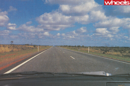 1988-Holden -Commodore -VL-driving -highway