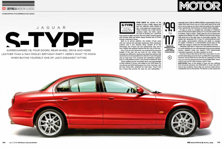 MOTOR Magazine April 2019 Issue JAGUAR S TYPE R Used Car Feature Jpg