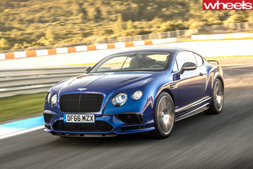 2017-Bentley -Continental -GT-Speed -driving -front -side