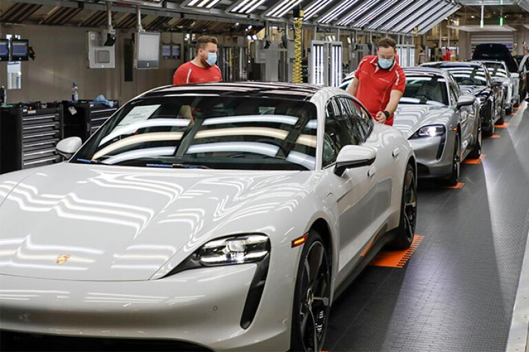 Porsche Taycan production line