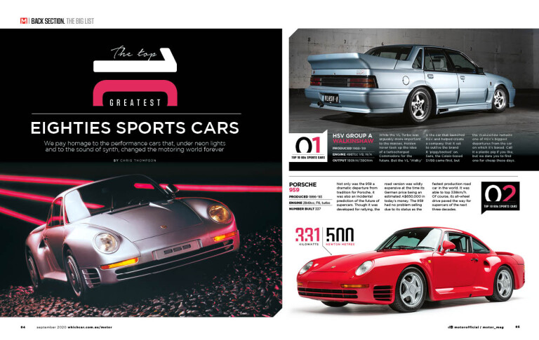 Greatest 1980s sports cars MOTOR Magazine