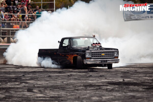 Chevy pick up truck burnout