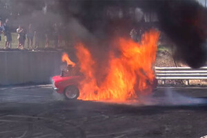 YLDTOY Corolla burnout fire Brashernats