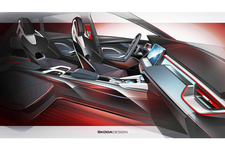 Skoda Vision RS Concept Interior Sketch Jpg