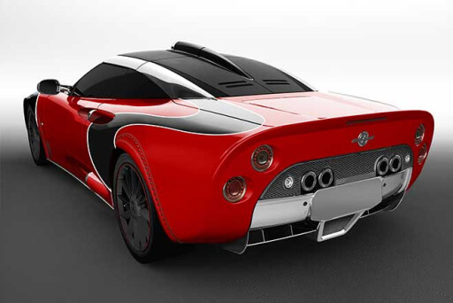 Spyker C8 Aileron LM85 red rear