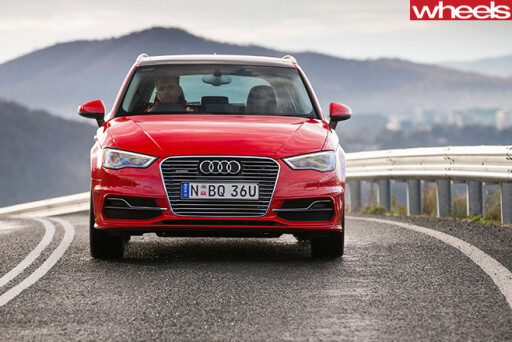 Red -Audi -A3-e -tron -front