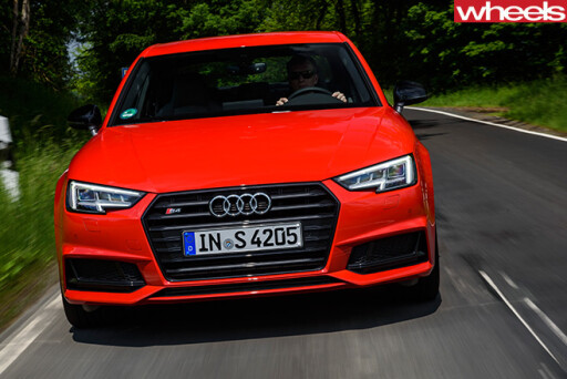 Audi -S4-driving -front