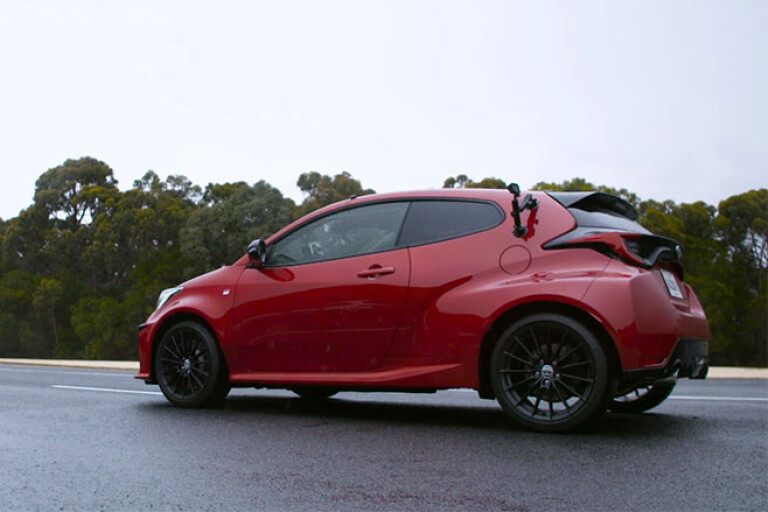 Toyota GR Yaris wet performance test