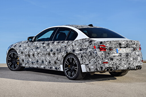 BMW F90 M5 prototype rear