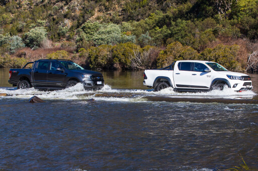 Toyota Hilux TRD & Ford Ranger FX4 offroad