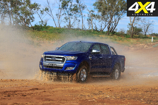 Ford Ranger receiving a wash