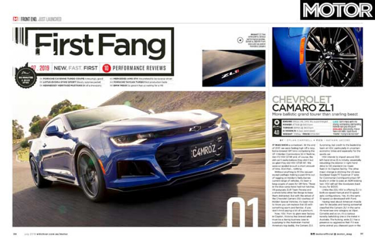 MOTOR Magazine July 2019 Issue Chevrolet Camaro ZL 1 Review Jpg