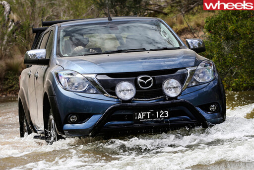 Mazda -BT-50-front -wading -river