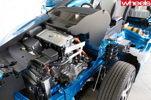Blue -toyota -mirai -engine