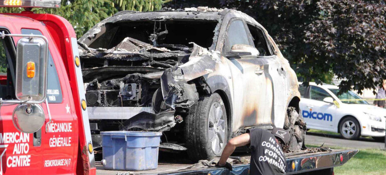 Hyundai Kona EV catches fire, blows up garage