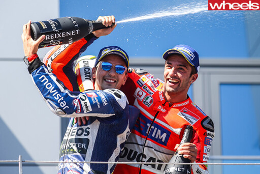 2016-Austrian -Moto GP-champagne -celebration