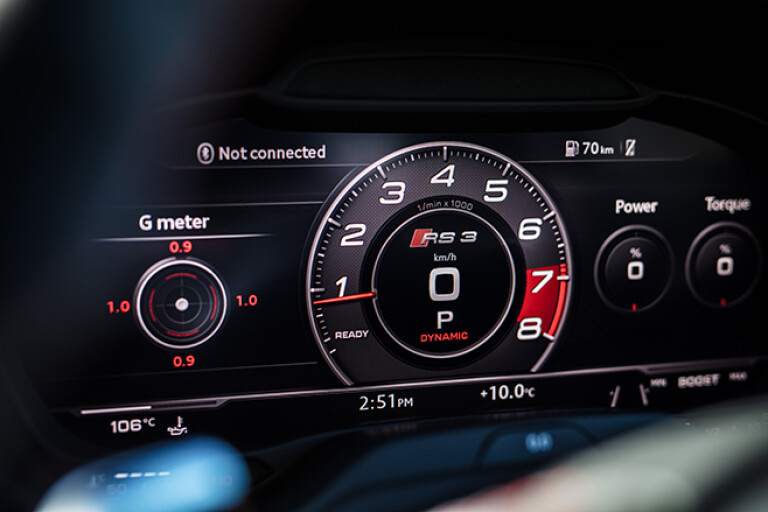 Audi RS3 virtual cockpit