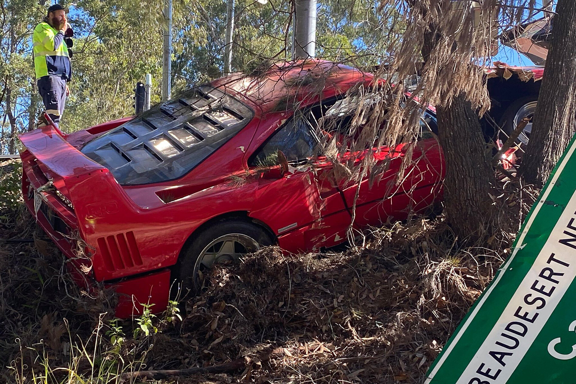 A Rare Ferrari F40 Has Been Crashed In Queensland