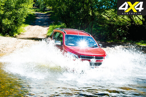 Holden Colorado driving water