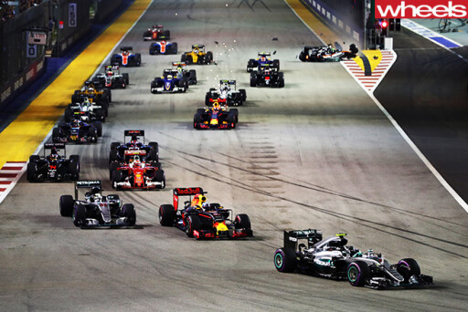 F1-cars -racing -corner