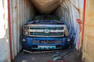 Sunken Chevrolet Silverado 2500s salvaged