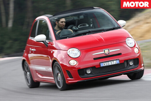 Abarth 595 driving front