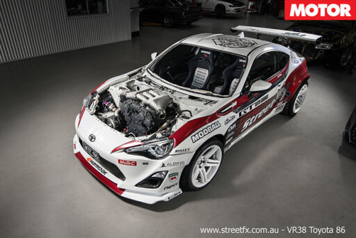 GT-R engined Toyota 86 aerial