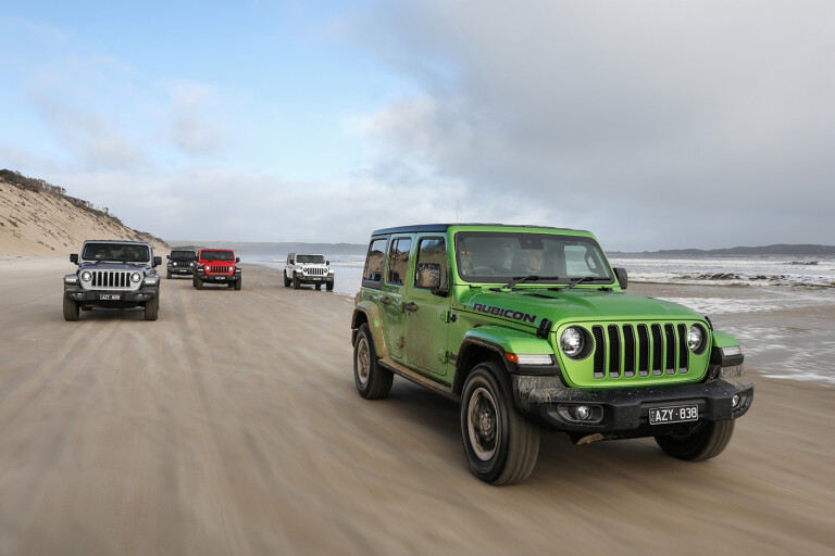 All of the international specification Wranglers are fitted with the ZF-sourced eight-speed automatic transmission and the most common engine is the latest incarnation of Jeep’s Pentastar 3.6-liter V6 petrol mill.  That’s not a bad thing as the engine makes a healthy 209kW of power and 347Nm of torque. The eight-speed TorqueFlight, as FCA brands like to call it, adds refinement and fuel economy to the new Wrangler which otherwise will feel very familiar to anyone who has spent time with the previous JK model.  The Wrangler takes its DNA from the original Jeeps of WW2, and the JK was the most successful civilian Jeep since, so the Yank off-road brand hasn’t deviated too far from the proven formula.