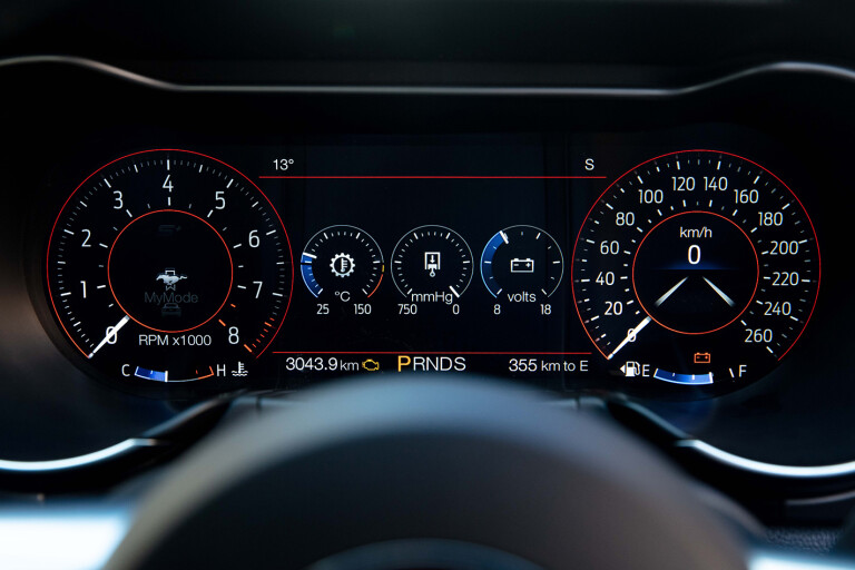 Mustang digital gauge display