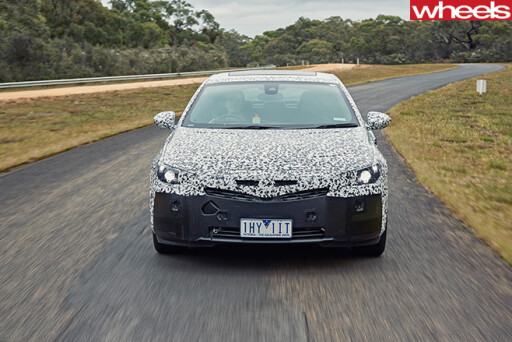 2018-Holden -Commodore -front -driving -at -Lang -Lang -proving -ground