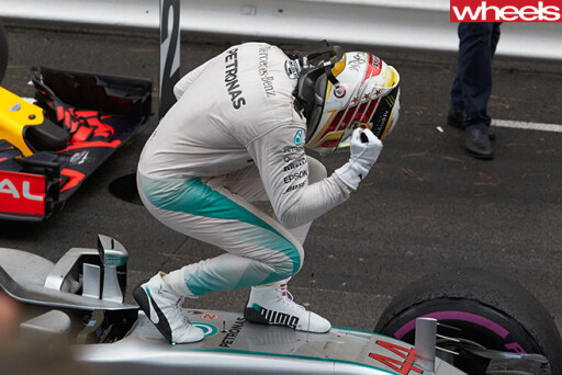 Lewis -Hamilton -Mercedes -posing -Monaco -F1-Grand -Prix
