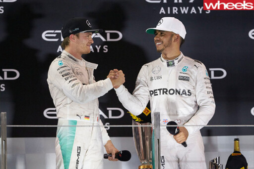 Hamilton congratulates Rosberg