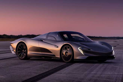 McLaren Speedtail is a three-seat hypercar with a top speed of 403km/h.