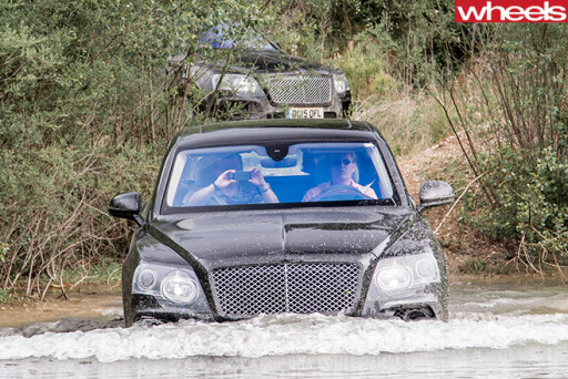Bentley -Bentayga -wading -in -water