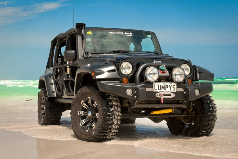Opposite Lock equipped Jeep Rubicon front