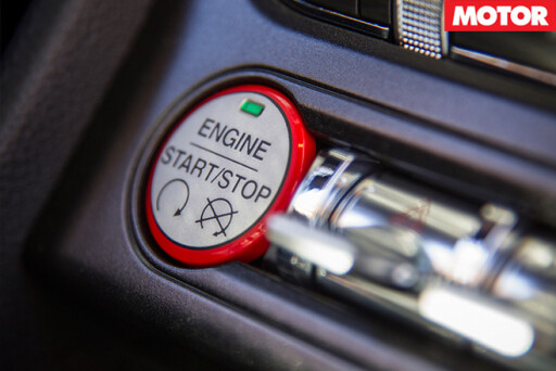 Engine start stop button