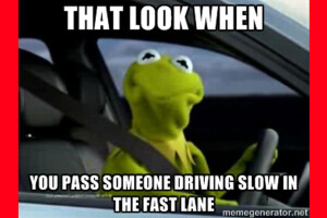 Slow driver meme