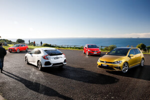Holden Astra RS-V v Honda Civic VTi-LZ v Hyundai i30 SR Premium v Volkswagen Golf 110TSI Highline
