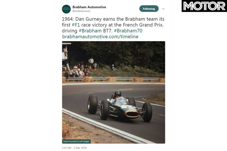 Brabham BT 62 Honour Dan Gurney Instagram Jpg