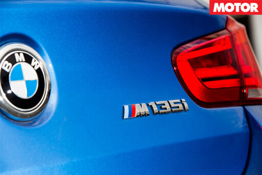 BMW M135i badge